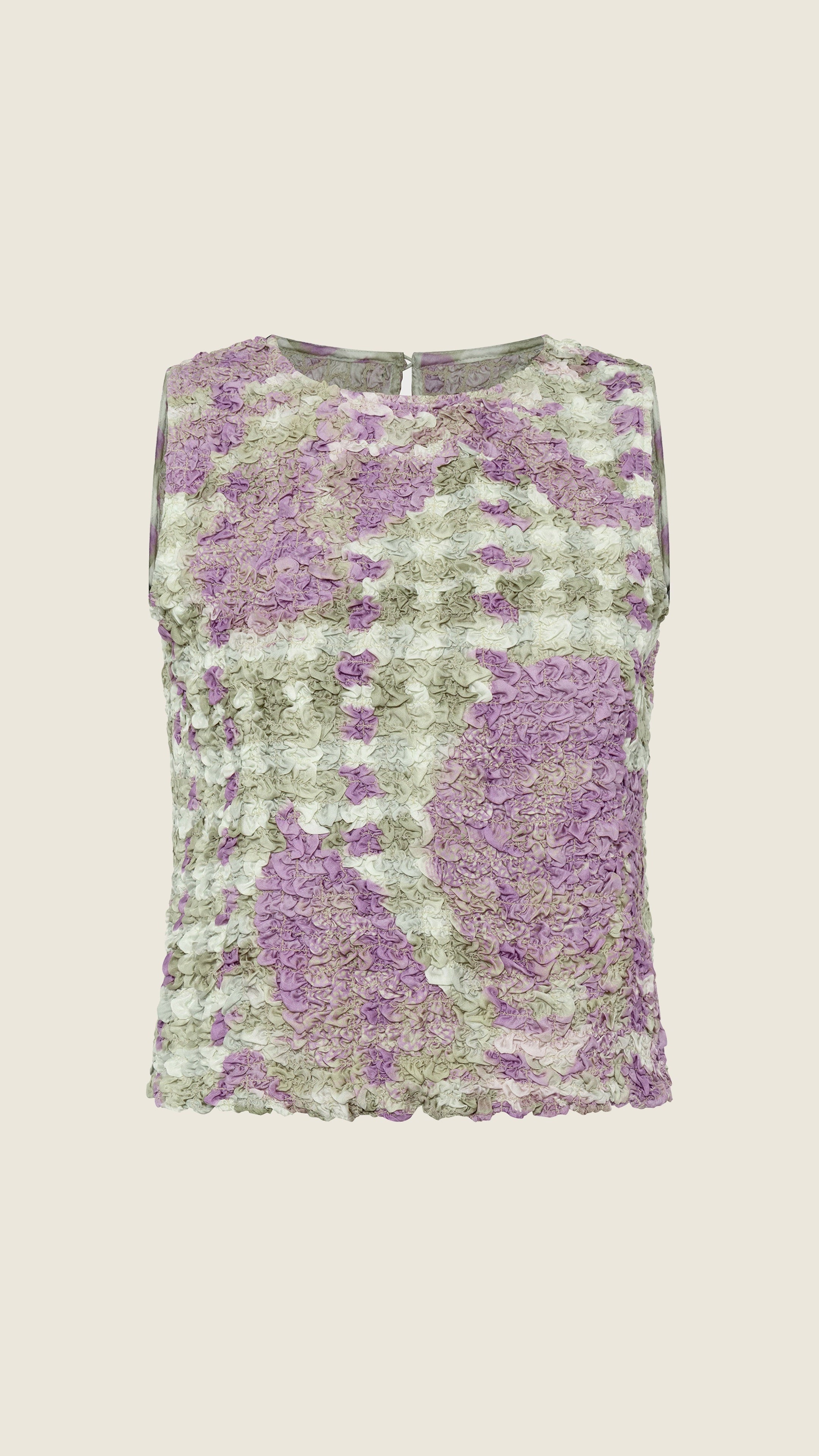 The Smocked Top in Checkered Orchid