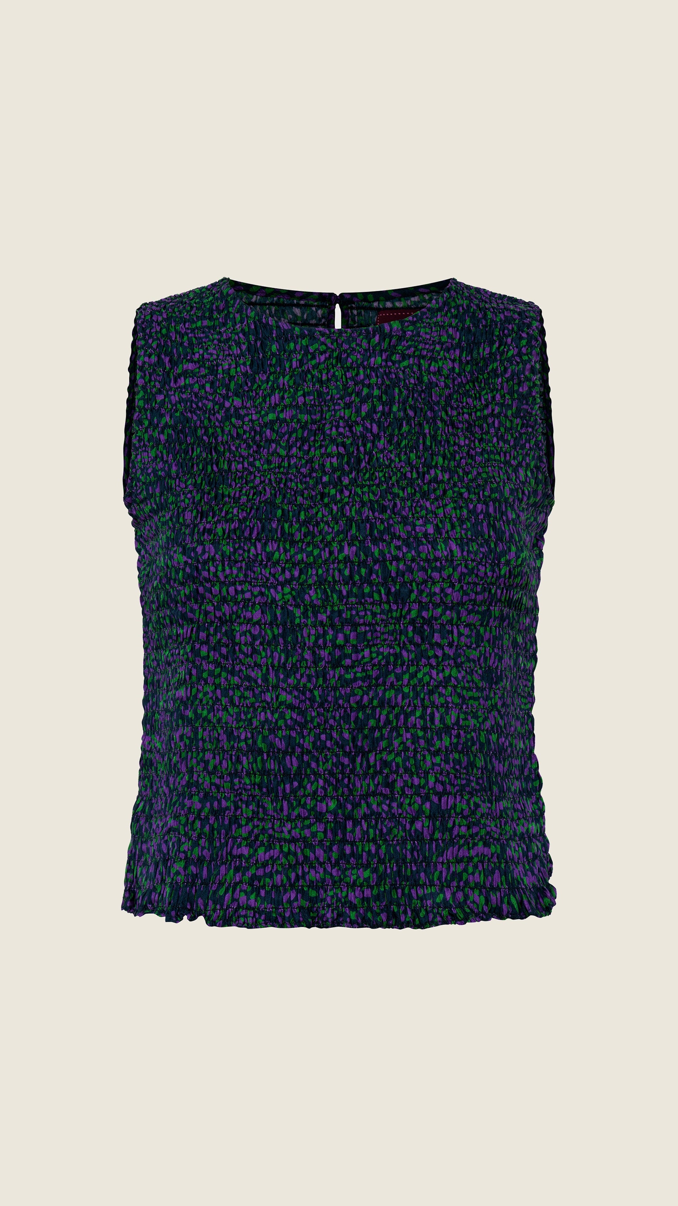 The Smocked Top in Iconic Dots