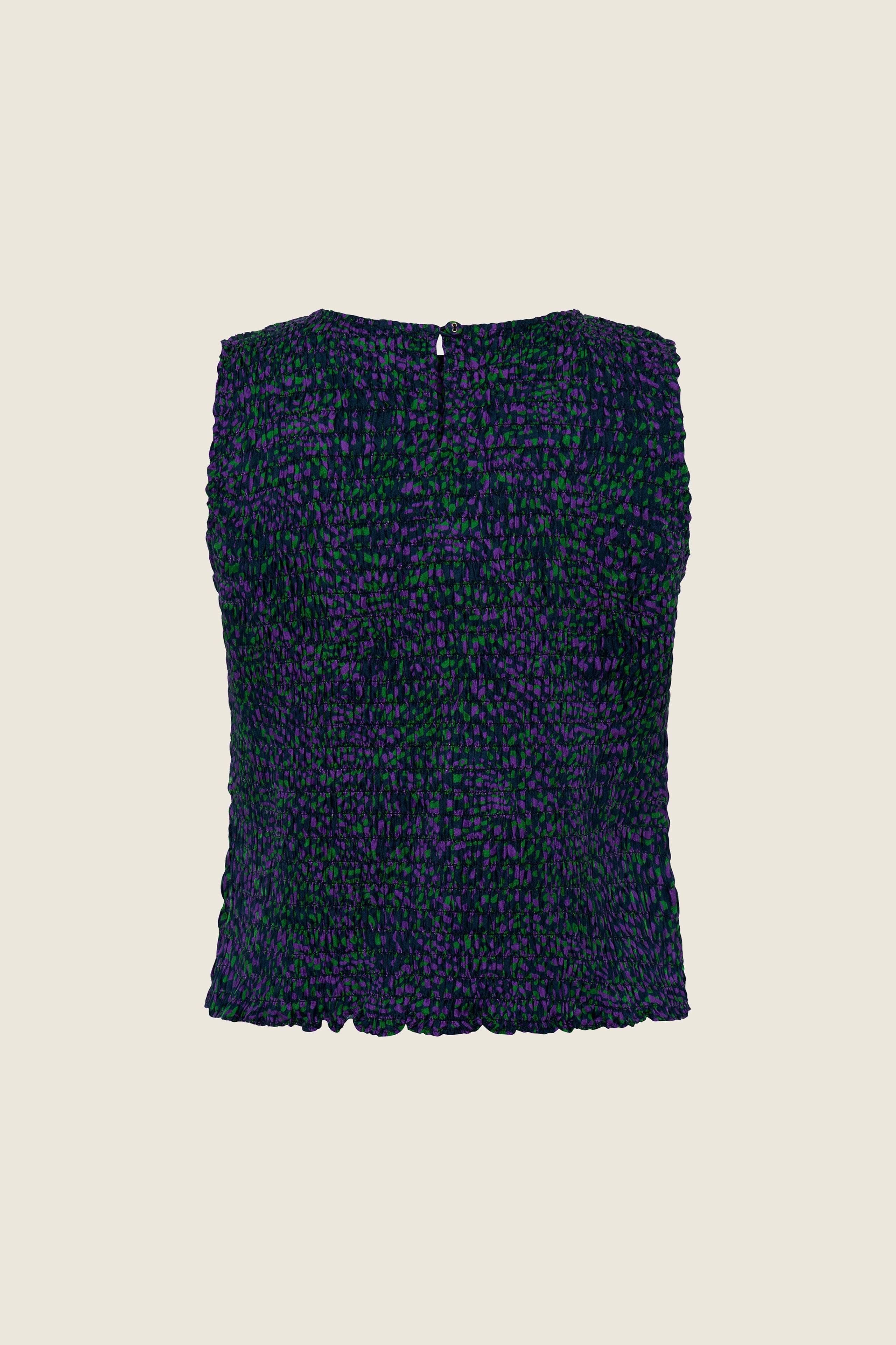 The Smocked Top in Iconic Dots