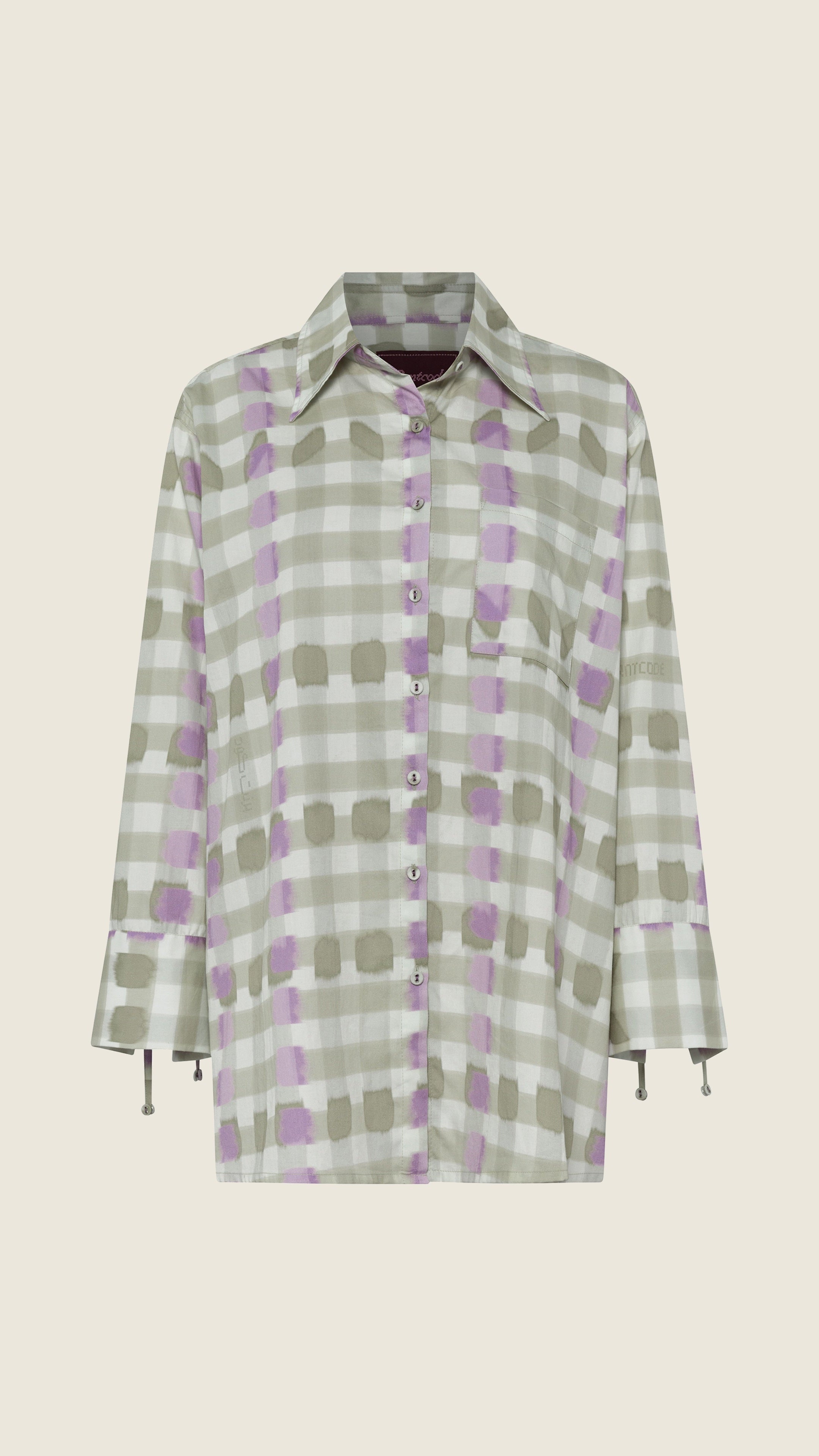 The Long Sleeve Top in Checkered Orchid