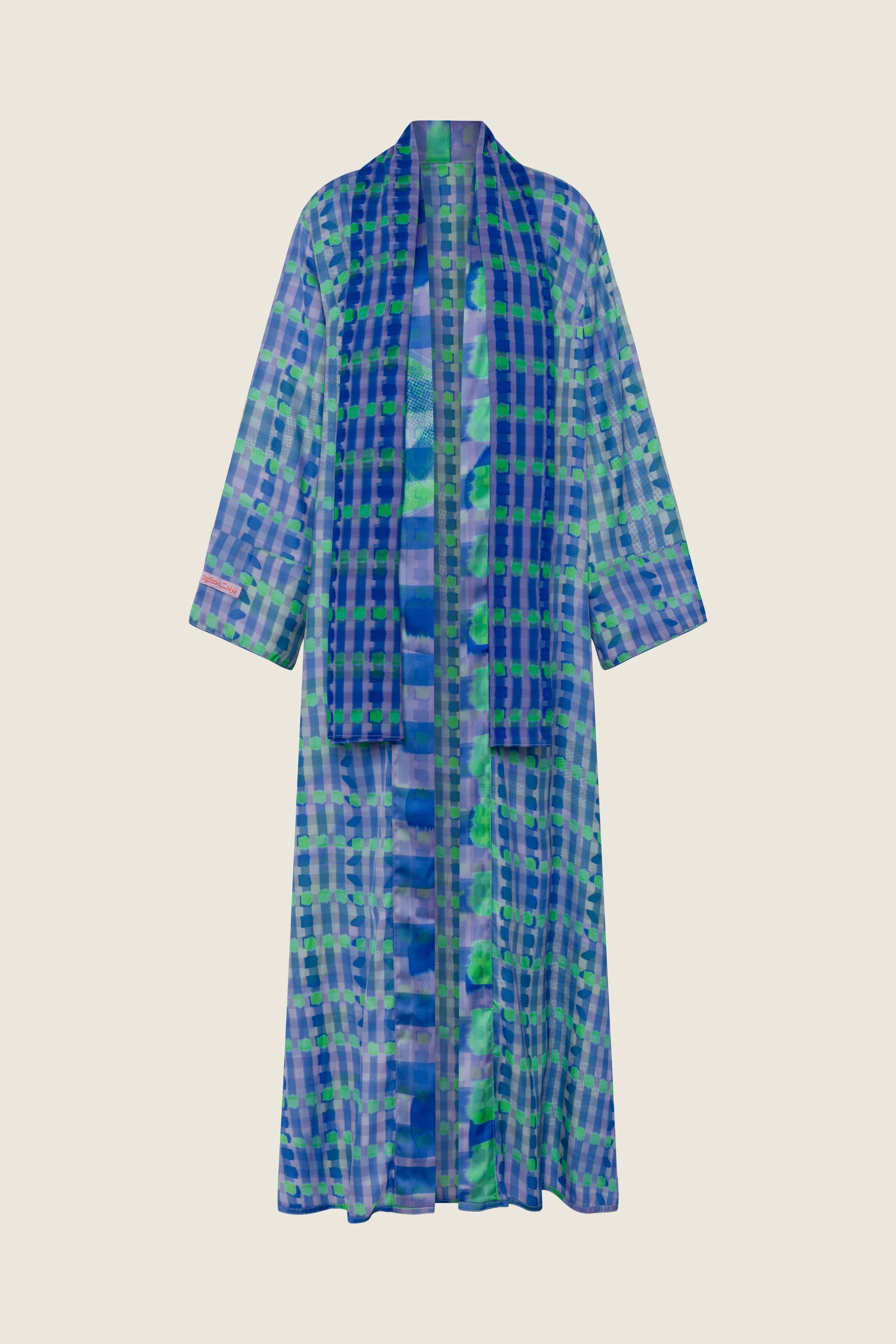 The Reversible Abaya in Checkered Orchid