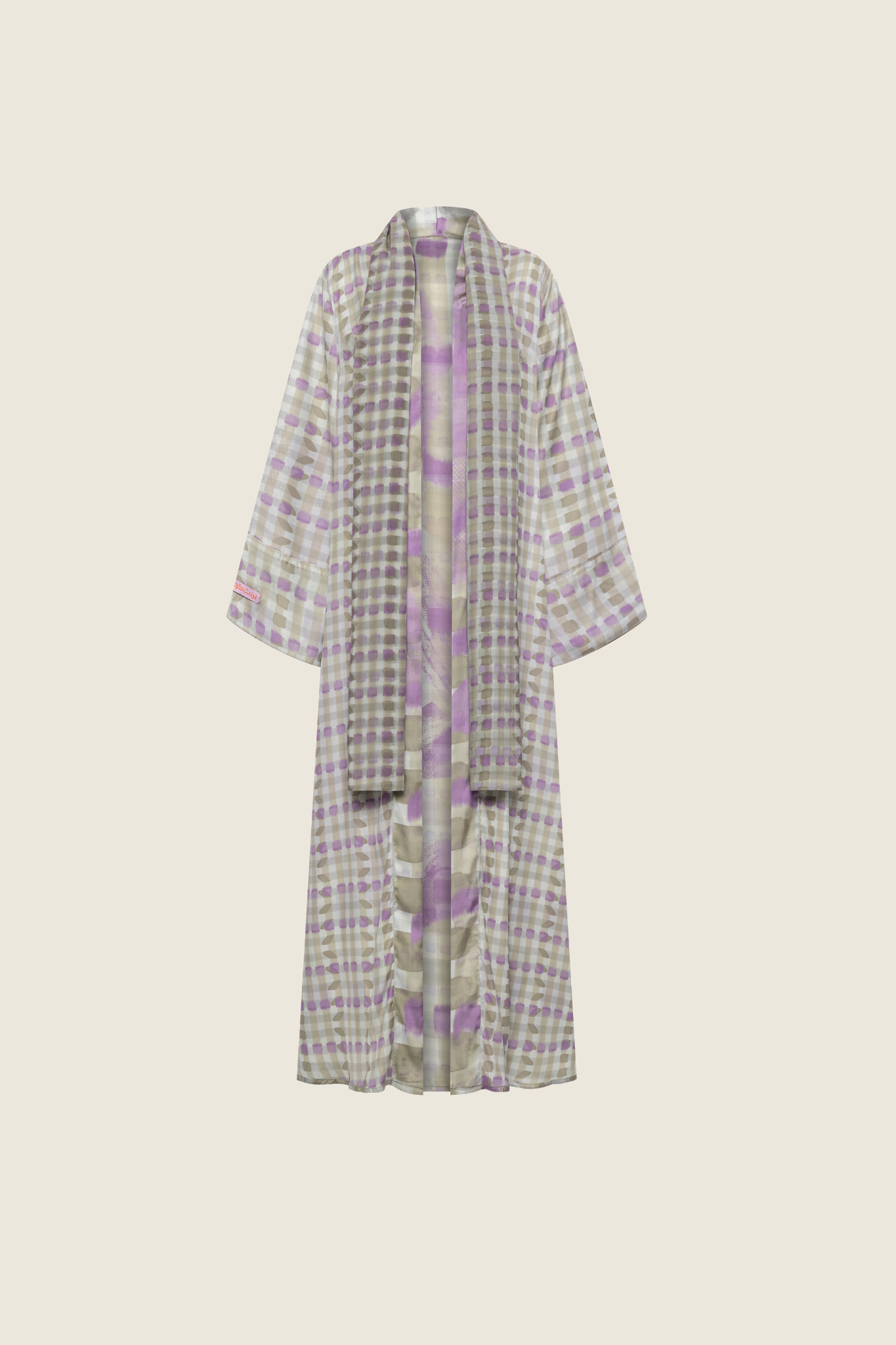 The Reversible Abaya in Checkered Orchid