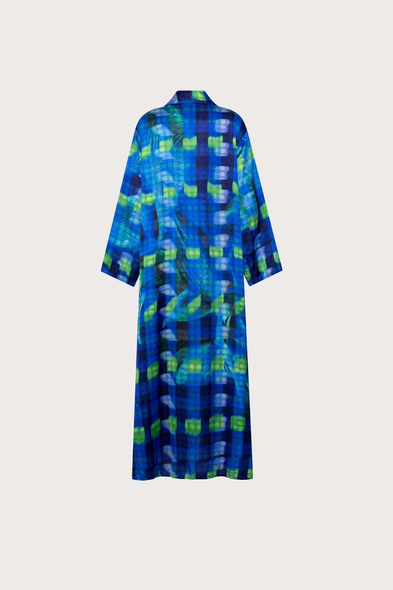 The Checkered Orchid Aqua - Reversible Abaya