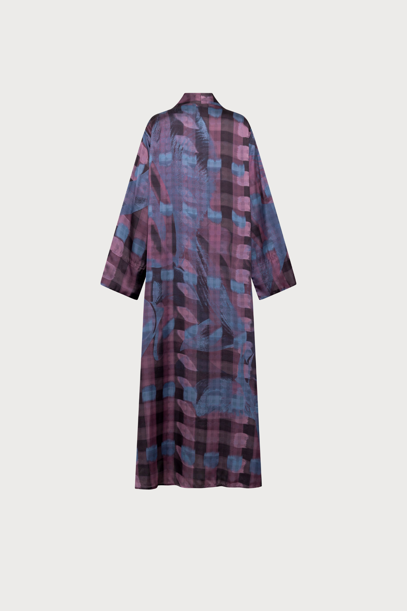The Checkered Orchid Maroon - Reversible Abaya
