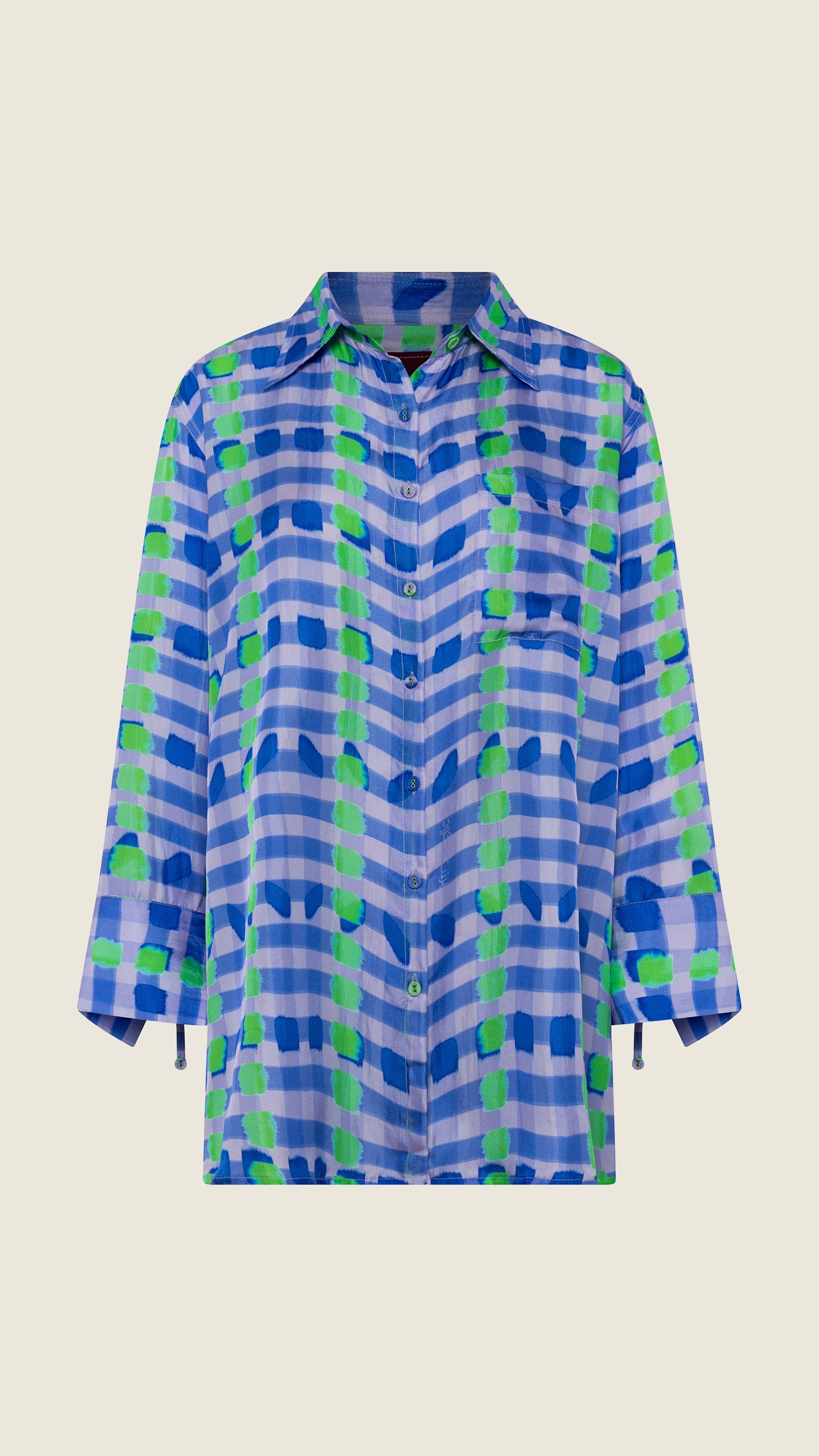 The Long Sleeve Top in Checkered Orchid