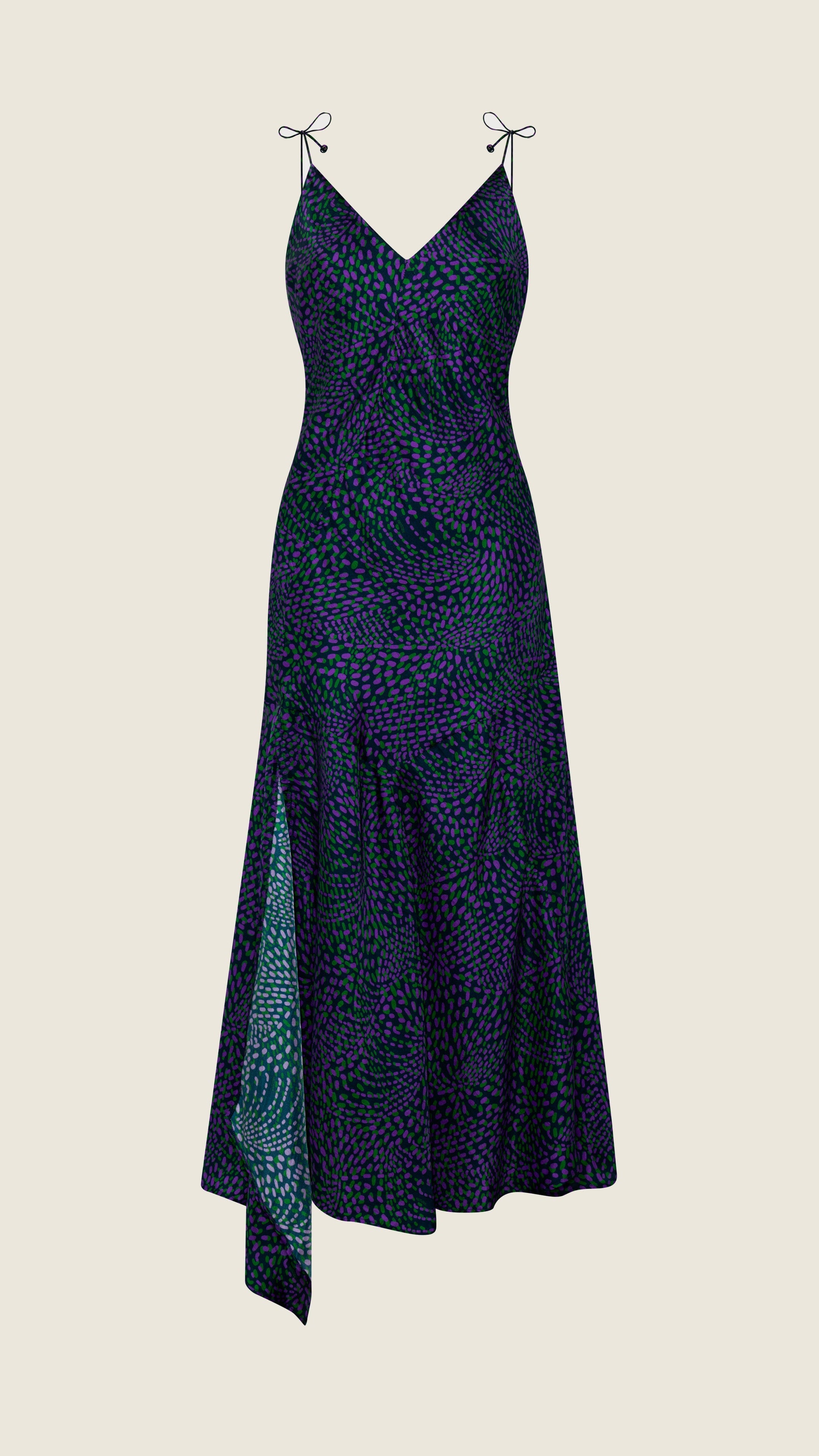 The Slit Dress in Iconic Dots