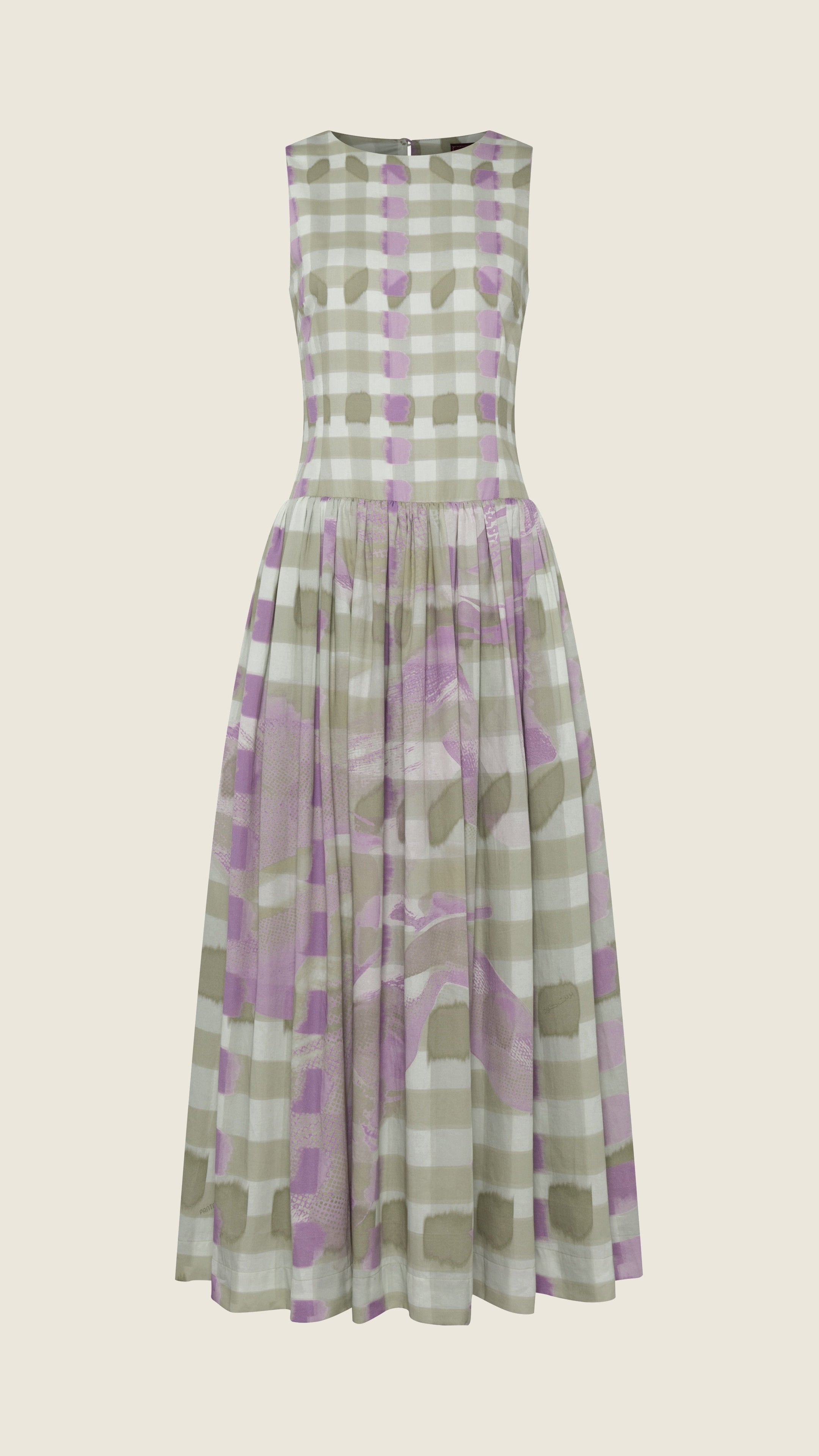The Long Dress in Checkered Orchid