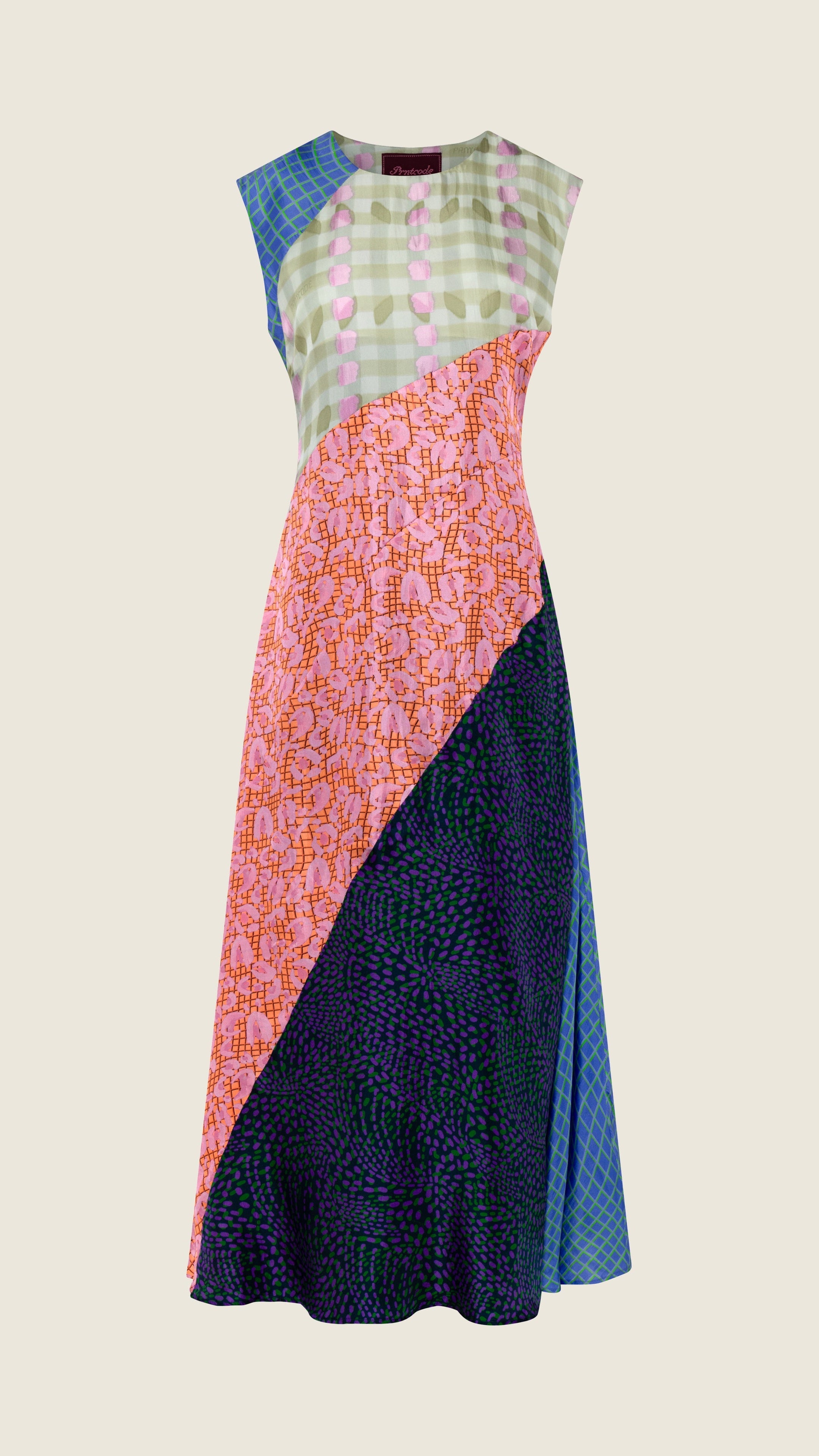 The Panel Dress in Mixed Prints