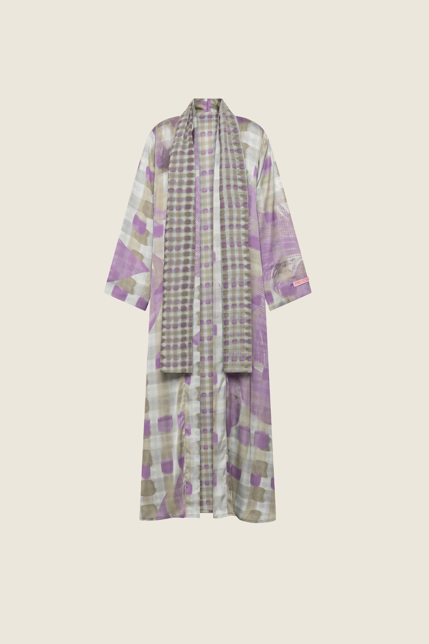 The Reversible Abaya in Checkered Orchid