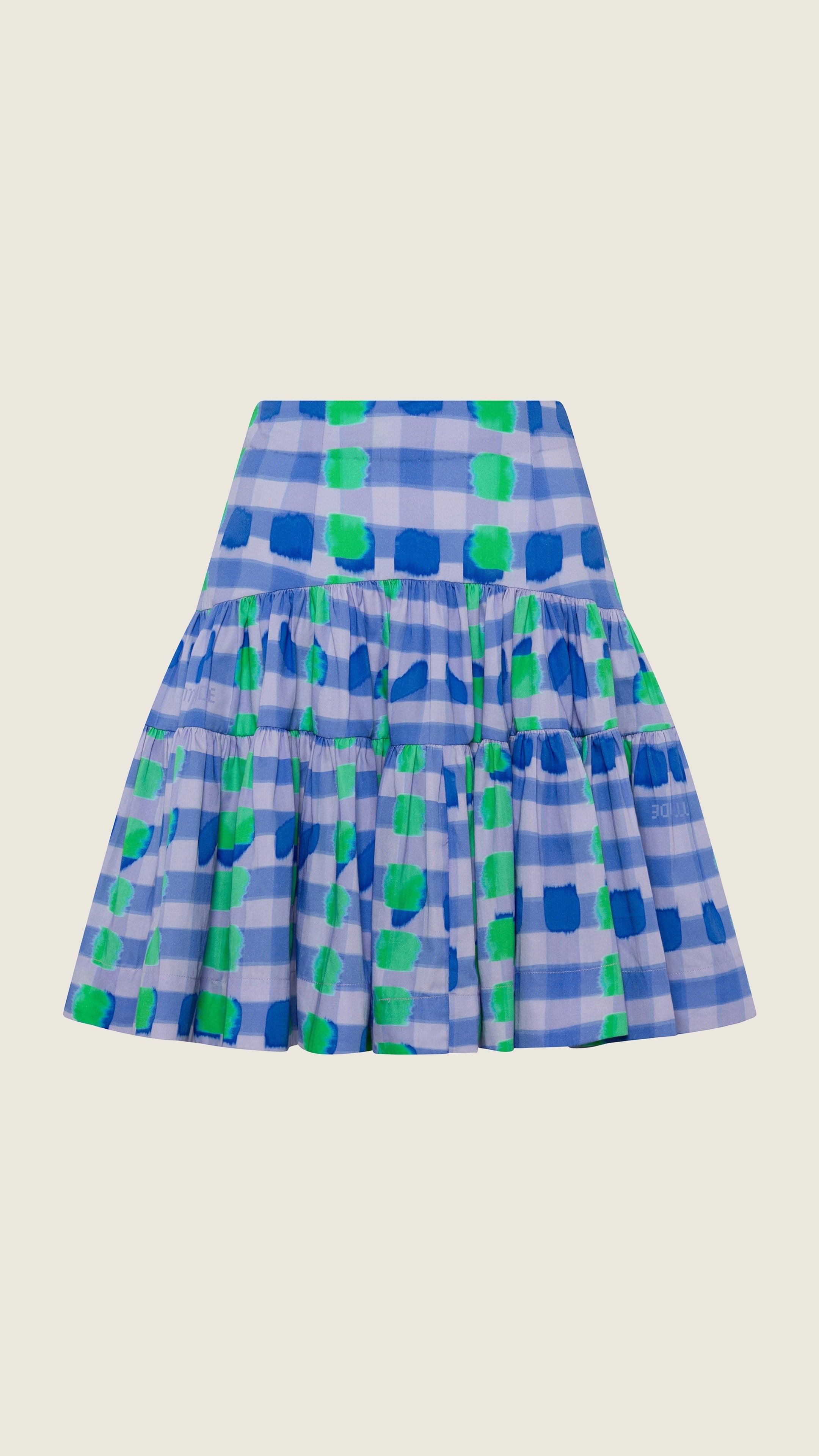 The Short Skirt in Checkered Orchid