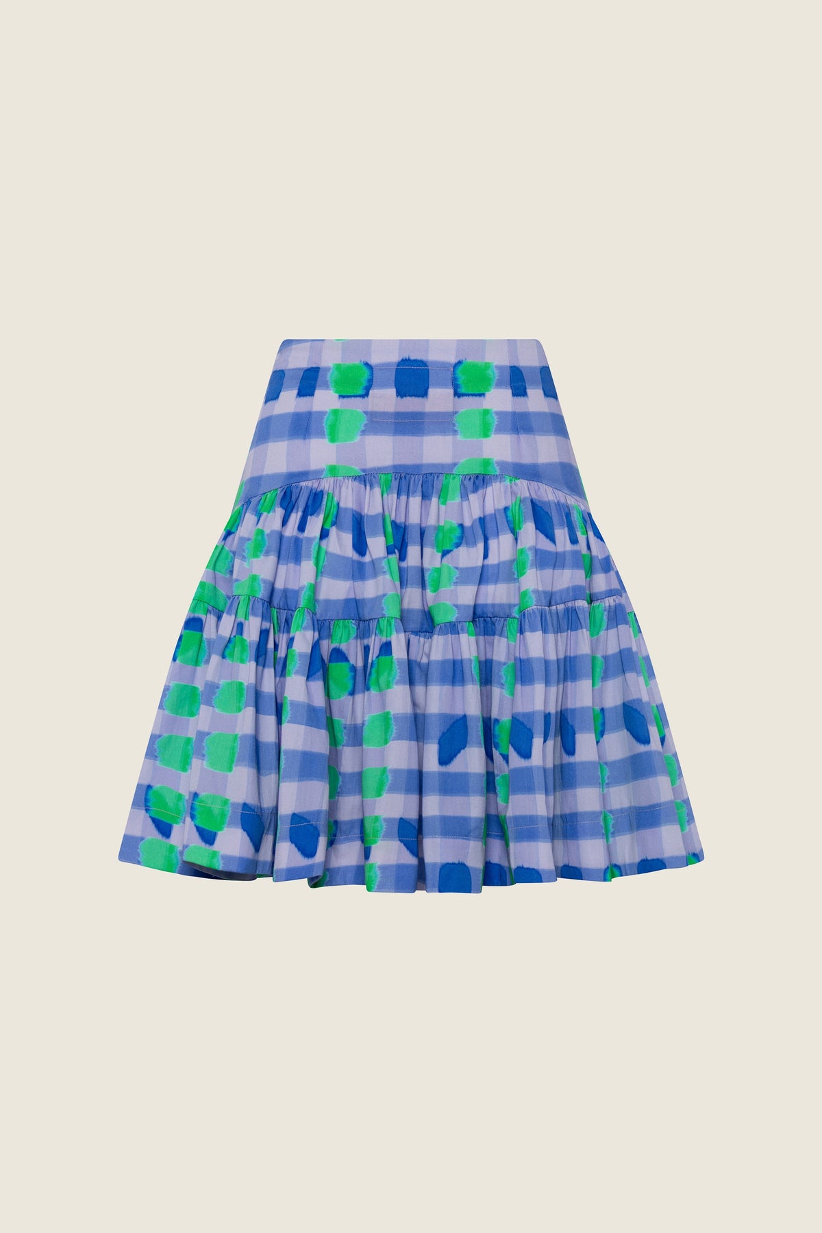The Short Skirt in Checkered Orchid