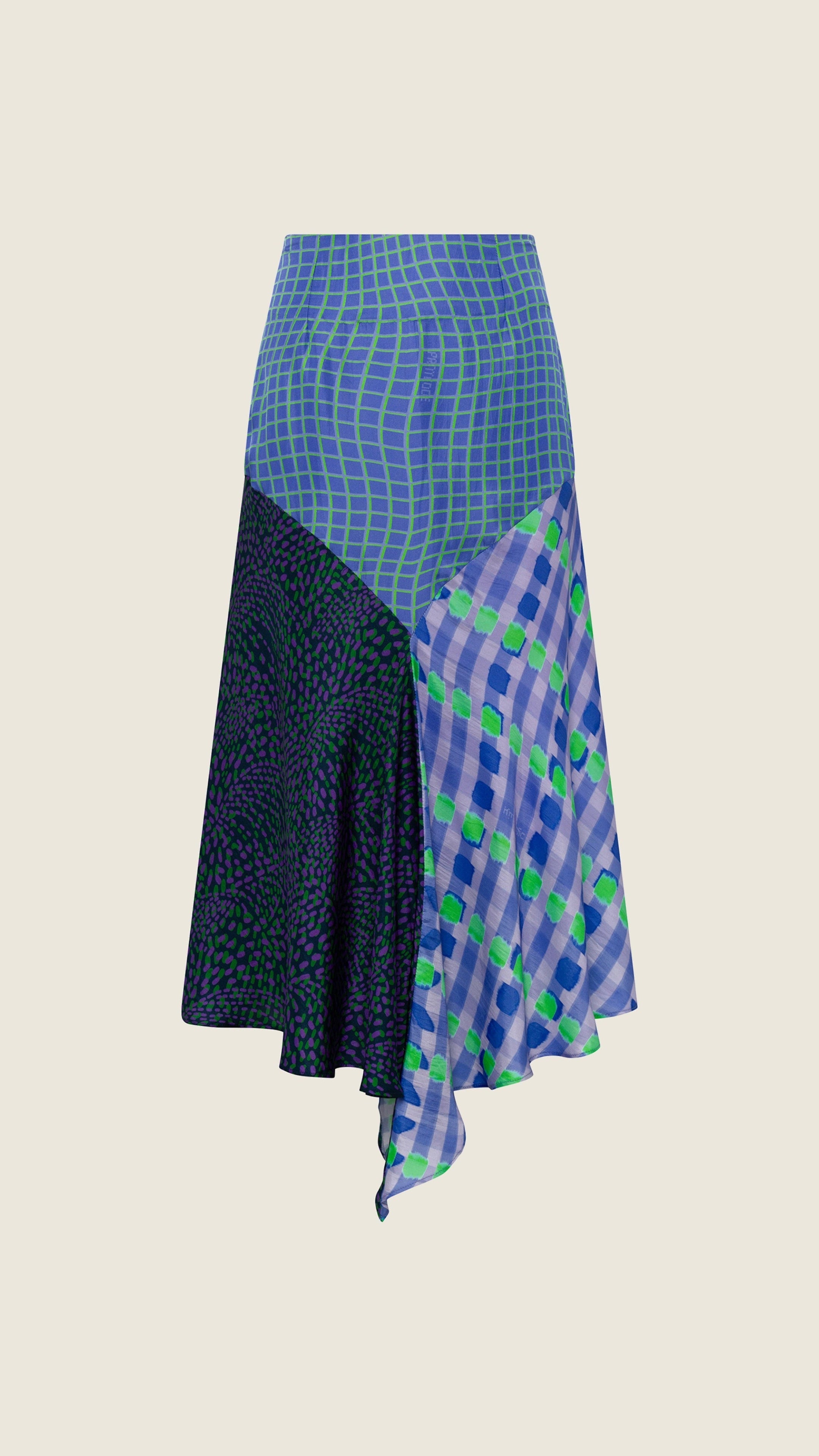 The Midi Skirt in Mixed Prints