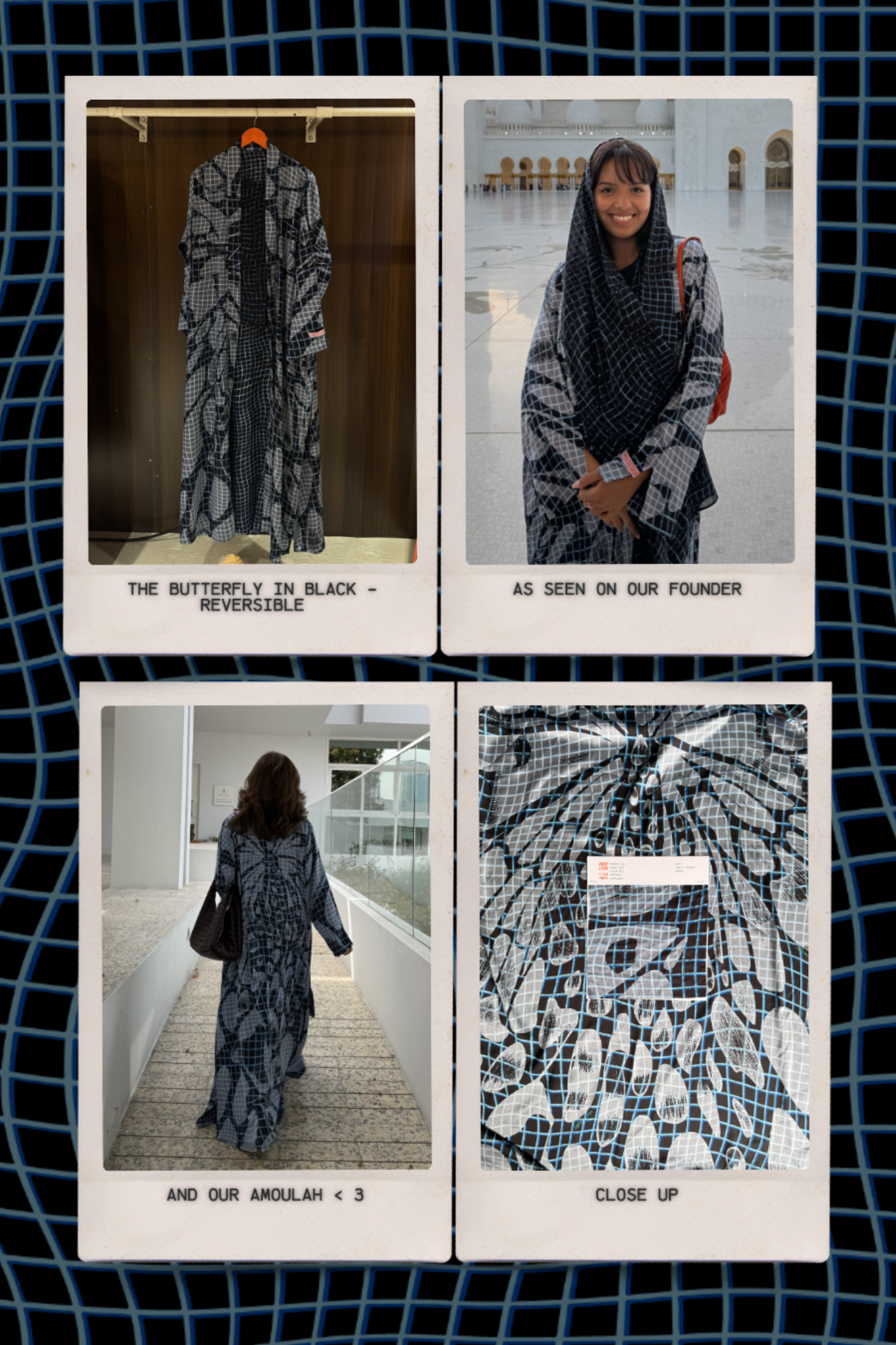 The Butterfly Black - Reversible Abaya