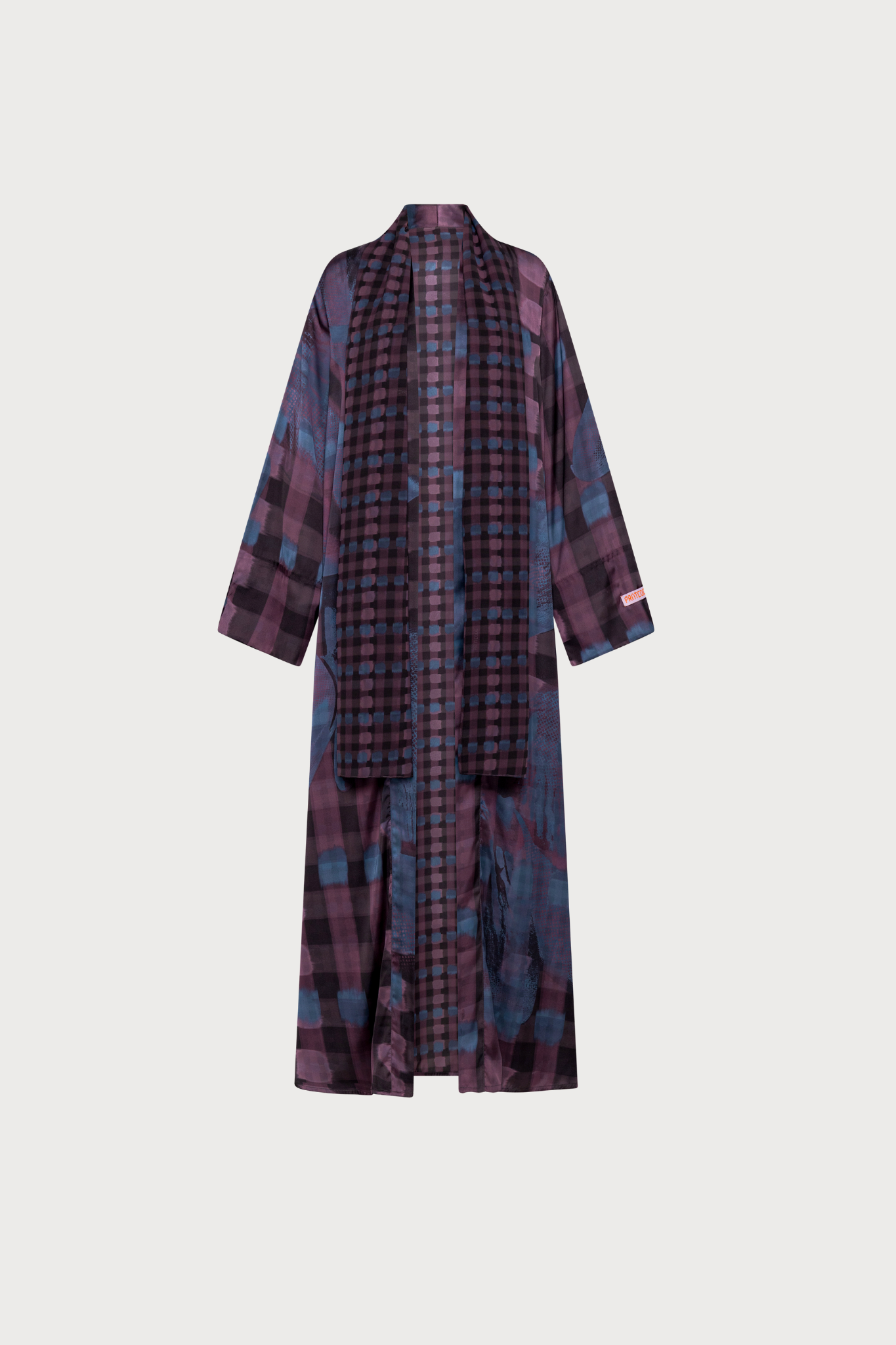 The Checkered Orchid Maroon - Reversible Abaya