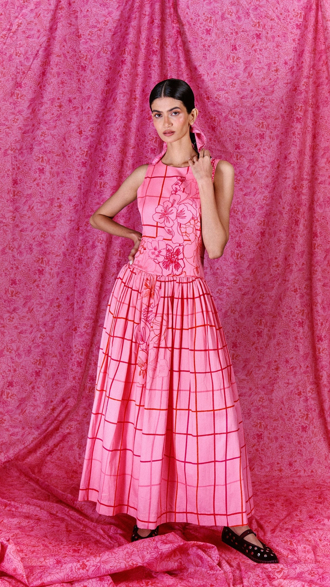 The Long Dress in Blooming Field