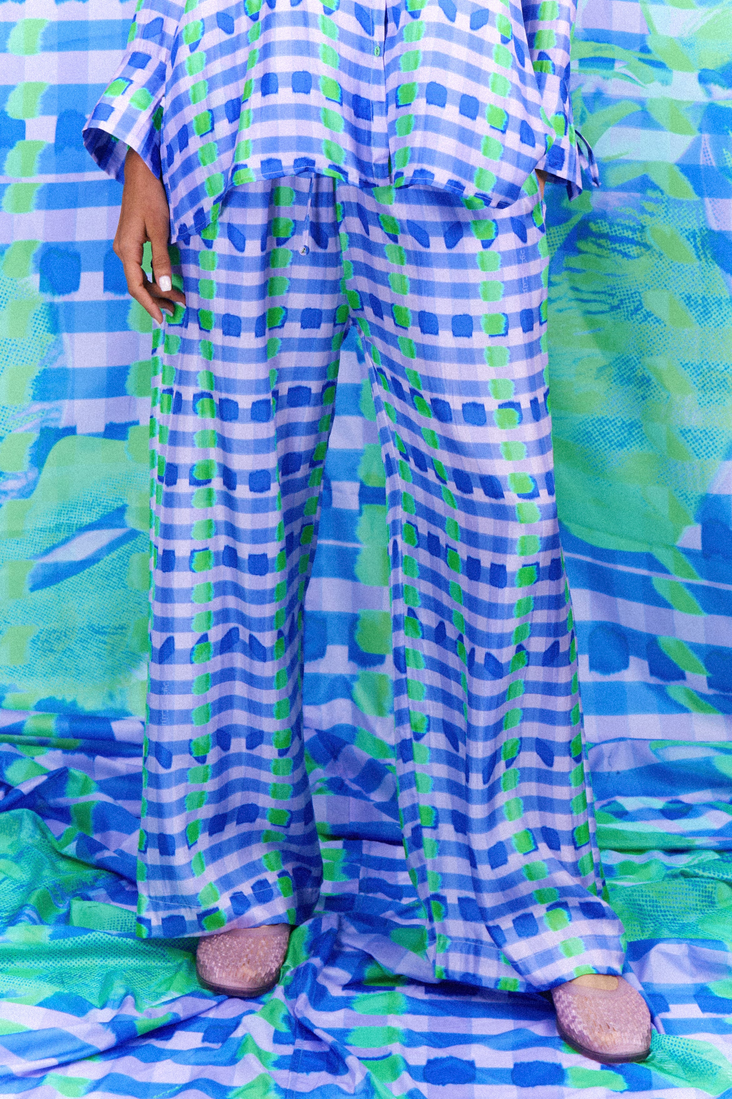The Pants in Checkered Orchid